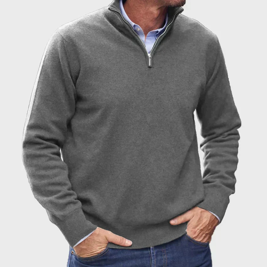 JOHN ZIP SWEATER | WARMTH WITH ELEGANT SIMPLICITY