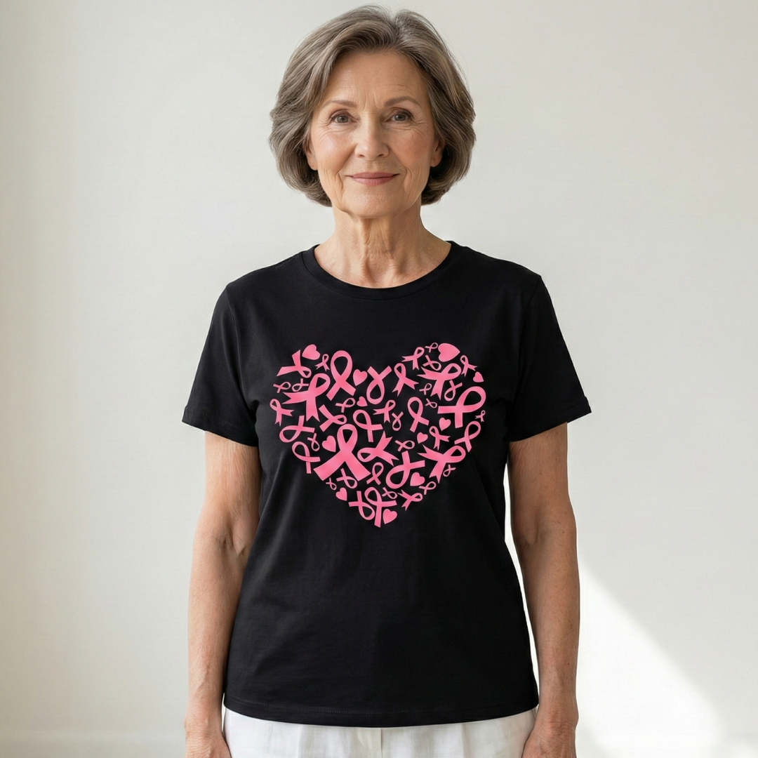 Heart of Hope T-Shirt | Together Against Breast Cancer