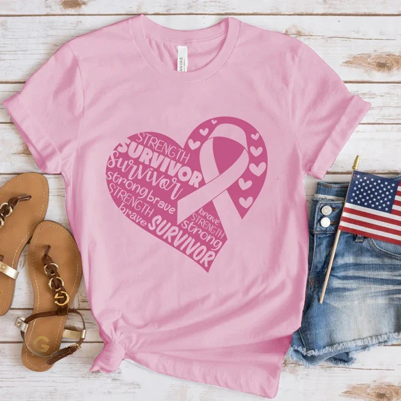 Heart of Hope T-Shirt | Together Against Breast Cancer
