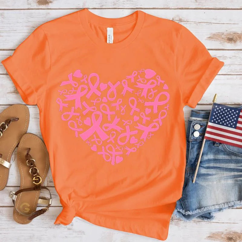 Heart of Hope T-Shirt | Together Against Breast Cancer