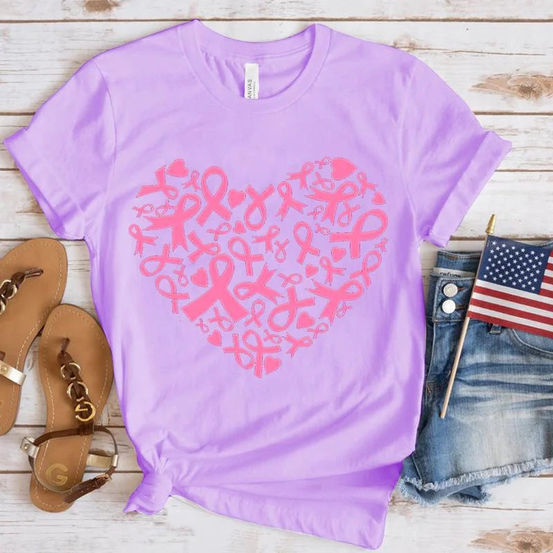 Heart of Hope T-Shirt | Together Against Breast Cancer