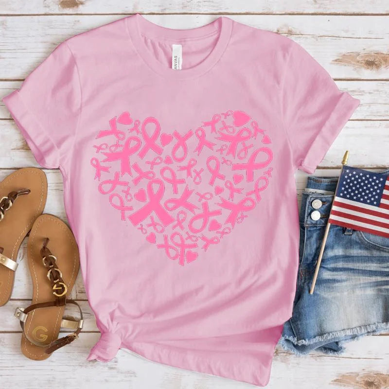 Heart of Hope T-Shirt | Together Against Breast Cancer