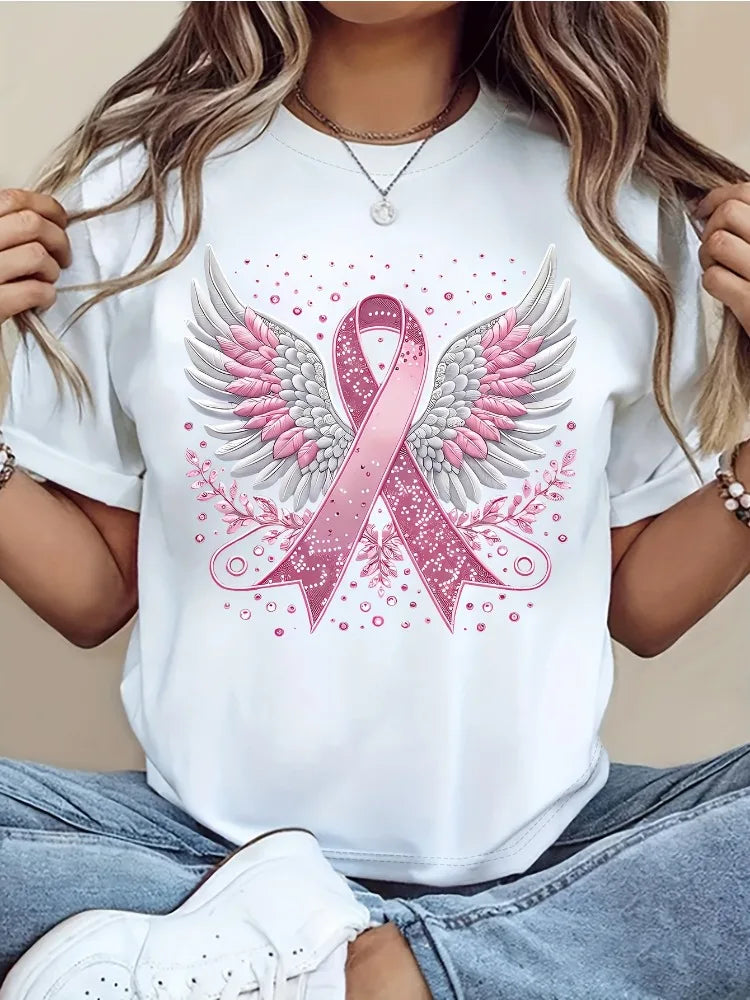 Angel of Hope T-Shirt | Together Against Breast Cancer