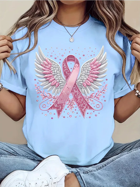 Angel of Hope T-Shirt | Together Against Breast Cancer