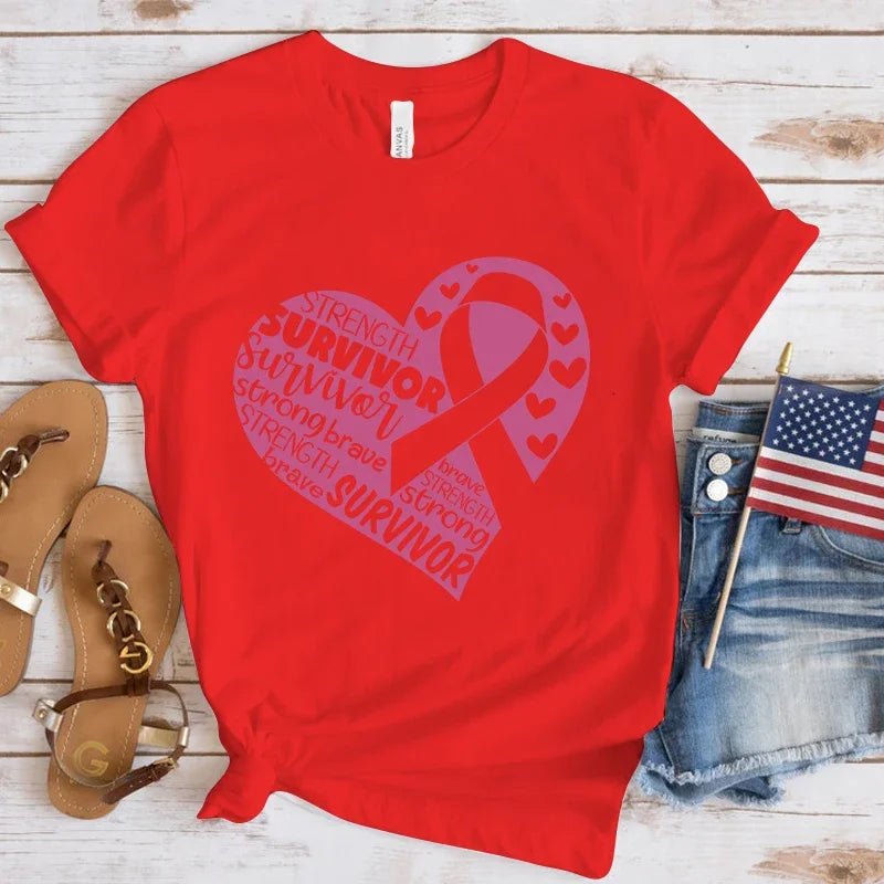 Heart of Hope T-Shirt | Together Against Breast Cancer