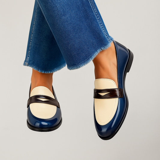 CONTRAST POLISHED LOAFERS | TIMELESS ELEGANCE WITH A MODERN TWIST